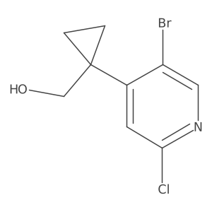 [1-(5-Bromo-2-chloropyridin-4-yl)cyclopropyl]methanol结构式