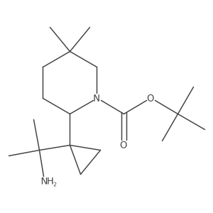 Tert-butyl 2-[1-(2-aminopropan-2-yl)cyclopropyl]-5,5-dimethylpiperidine-1-carboxylate Structure