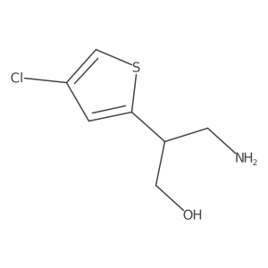 3-Amino-2-(4-chlorothiophen-2-yl)propan-1-ol结构式