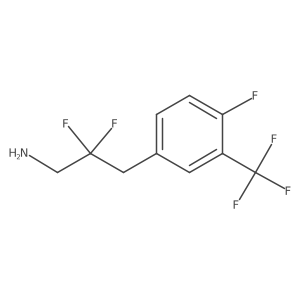 2,2-Difluoro-3-[4-fluoro-3-(trifluoromethyl)phenyl]propan-1-amine结构式