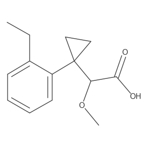 2-[1-(2-Ethylphenyl)cyclopropyl]-2-methoxyacetic acid结构式