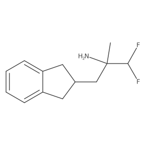 3-(2,3-dihydro-1H-inden-2-yl)-1,1-difluoro-2-methylpropan-2-amine结构式