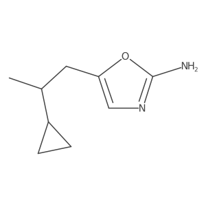 5-(2-Cyclopropylpropyl)-1,3-oxazol-2-amine结构式