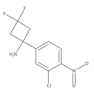 1-(3-Chloro-4-nitrophenyl)-3,3-difluorocyclobutan-1-amine Structure