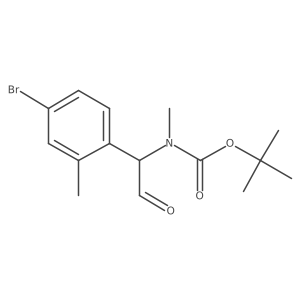 tert-butyl N-[1-(4-bromo-2-methylphenyl)-2-oxoethyl]-N-methylcarbamate结构式