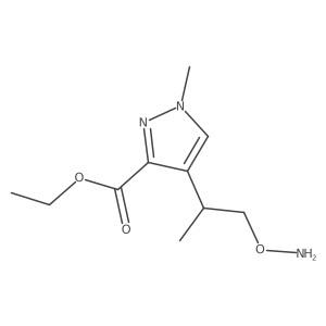 ethyl 4-[1-(aminooxy)propan-2-yl]-1-methyl-1H-pyrazole-3-carboxylate结构式