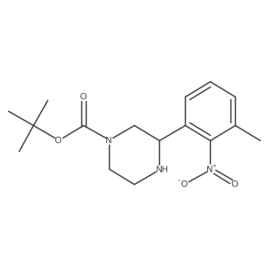 Tert-butyl 3-(3-methyl-2-nitrophenyl)piperazine-1-carboxylate结构式