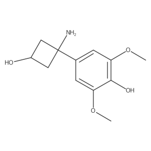 4-(1-Amino-3-hydroxycyclobutyl)-2,6-dimethoxyphenol Structure