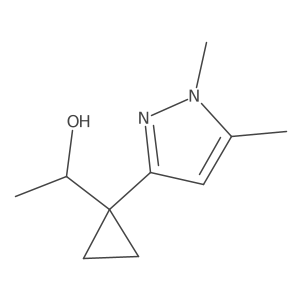 1-[1-(1,5-dimethyl-1H-pyrazol-3-yl)cyclopropyl]ethan-1-ol Structure