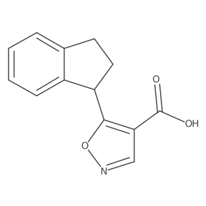 5-(2,3-dihydro-1H-inden-1-yl)-1,2-oxazole-4-carboxylic acid Structure