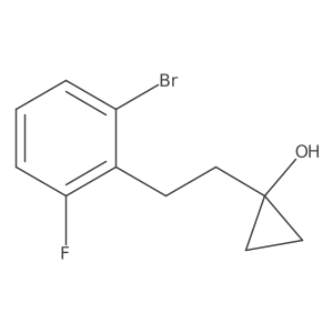 1-[2-(2-Bromo-6-fluorophenyl)ethyl]cyclopropan-1-ol结构式