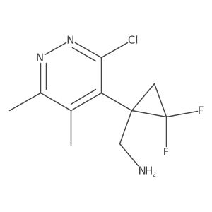 [1-(3-Chloro-5,6-dimethylpyridazin-4-yl)-2,2-difluorocyclopropyl]methanamine结构式