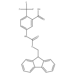 5-({[(9H-fluoren-9-yl)methoxy]carbonyl}amino)-2-(trifluoromethyl)benzoic acid Structure