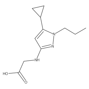 2-[(5-Cyclopropyl-1-propylpyrazol-3-yl)amino]acetic acid Structure