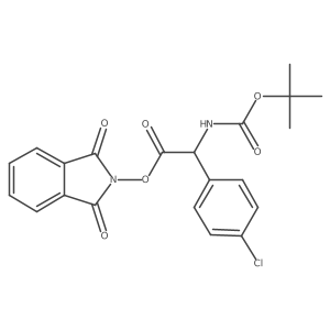 1,3-dioxo-2,3-dihydro-1H-isoindol-2-yl 2-{[(tert-butoxy)carbonyl]amino}-2-(4-chlorophenyl)acetate Structure