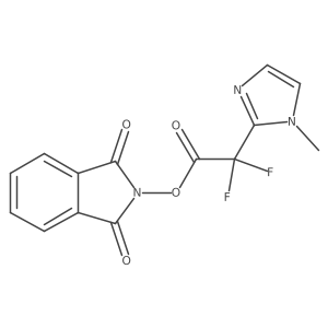 1,3-dioxo-2,3-dihydro-1H-isoindol-2-yl 2,2-difluoro-2-(1-methyl-1H-imidazol-2-yl)acetate结构式