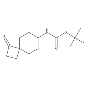 Tert-butyl N-(3-oxospiro[3.5]nonan-7-yl)carbamate结构式