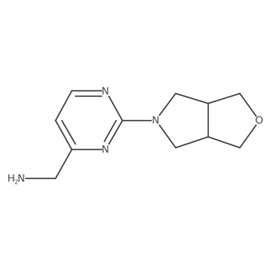 1-(2-{hexahydro-1H-furo[3,4-c]pyrrol-5-yl}pyrimidin-4-yl)methanamine结构式