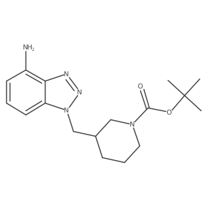 tert-butyl 3-[(4-amino-1H-1,2,3-benzotriazol-1-yl)methyl]piperidine-1-carboxylate结构式