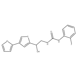 1-(2-Fluorophenyl)-3-{2-[4-(furan-2-yl)thiophen-2-yl]-2-hydroxyethyl}urea Structure