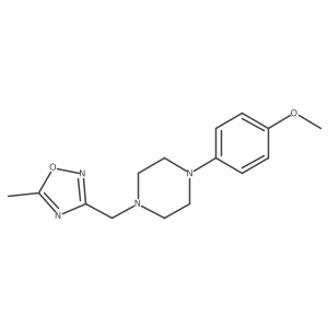 1-(4-Methoxyphenyl)-4-[(5-methyl-1,2,4-oxadiazol-3-yl)methyl]piperazine Structure