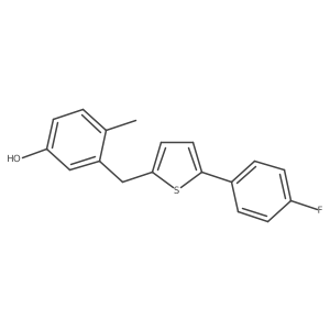 De-alpha-D-glucopyranoside Hydroxy Canagliflozin结构式