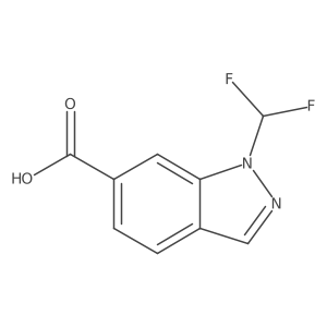 1-(Difluoromethyl)indazole-6-carboxylic acid结构式