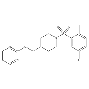 2-{[1-(5-Chloro-2-methylbenzenesulfonyl)piperidin-4-yl]methoxy}pyrimidine结构式