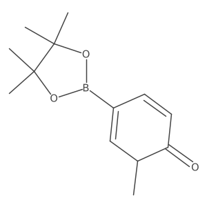 6-Methyl-4-(4,4,5,5-tetramethyl-1,3,2-dioxaborolan-2-yl)-2,4-cyclohexadien-1-one结构式