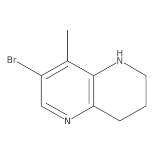 7-Bromo-1,2,3,4-tetrahydro-8-methyl-1,5-naphthyridine Structure