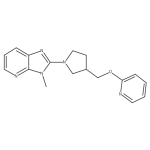 2-[(1-{3-methyl-3H-imidazo[4,5-b]pyridin-2-yl}pyrrolidin-3-yl)methoxy]pyridine结构式