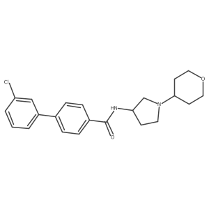 4-(3-Chlorophenyl)-N-[1-(oxan-4-yl)pyrrolidin-3-yl]benzamide结构式