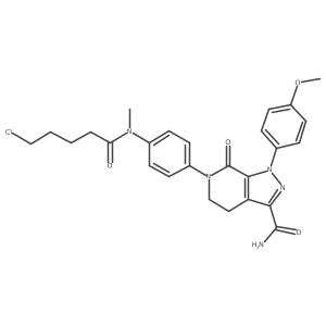 6-[4-[5-Chloropentanoyl(methyl)amino]phenyl]-1-(4-methoxyphenyl)-7-oxo-4,5-dihydropyrazolo[3,4-c]pyridine-3-carboxamide Structure