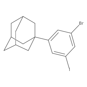 1-(3-Bromo-5-iodophenyl)adamantane结构式