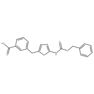 3-[(2-{[(Benzyloxy)carbonyl]amino}-1,3-thiazol-5-yl)methyl]benzoic acid结构式