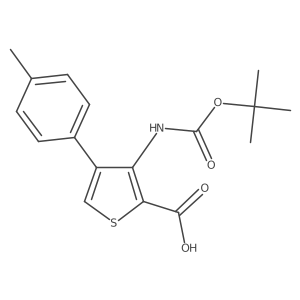3-{[(Tert-butoxy)carbonyl]amino}-4-(4-methylphenyl)thiophene-2-carboxylic acid结构式
