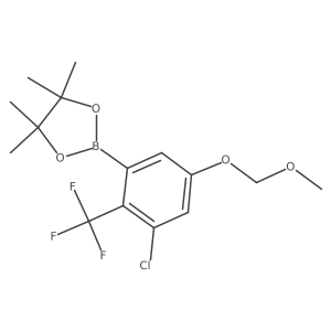 2-[3-Chloro-5-(methoxymethoxy)-2-(trifluoromethyl)phenyl]-4,4,5,5-tetramethyl-1,3,2-dioxaborolane结构式