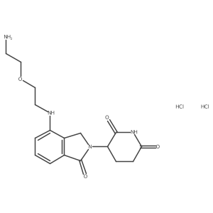 Lenalidomide 4'-PEG1-amine (dihydrochloride)结构式