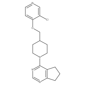 3-chloro-4-[(1-{5H,6H,7H-cyclopenta[d]pyrimidin-4-yl}piperidin-4-yl)methoxy]pyridine结构式