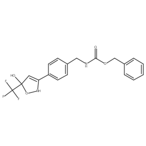 benzyl N-[[4-[5-hydroxy-5-(trifluoromethyl)-2H-isoxazol-3-yl]phenyl]methyl]carbamate结构式