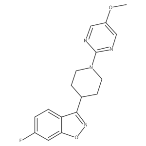 6-Fluoro-3-[1-(5-methoxypyrimidin-2-yl)piperidin-4-yl]-1,2-benzoxazole Structure
