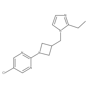 5-chloro-2-{3-[(2-ethyl-1H-imidazol-1-yl)methyl]azetidin-1-yl}pyrimidine结构式