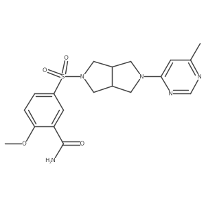 2-Methoxy-5-{[5-(6-methylpyrimidin-4-yl)-octahydropyrrolo[3,4-c]pyrrol-2-yl]sulfonyl}benzamide Structure