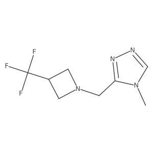 4-methyl-3-{[3-(trifluoromethyl)azetidin-1-yl]methyl}-4H-1,2,4-triazole结构式