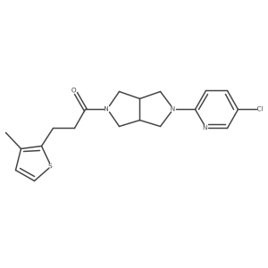 1-[5-(5-Chloropyridin-2-yl)-octahydropyrrolo[3,4-c]pyrrol-2-yl]-3-(3-methylthiophen-2-yl)propan-1-one结构式