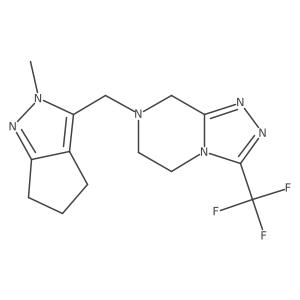 7-({2-methyl-2H,4H,5H,6H-cyclopenta[c]pyrazol-3-yl}methyl)-3-(trifluoromethyl)-5H,6H,7H,8H-[1,2,4]triazolo[4,3-a]pyrazine Structure