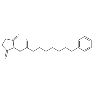 2,5-Dioxopyrrolidin-1-yl 8-phenyloctanoate结构式