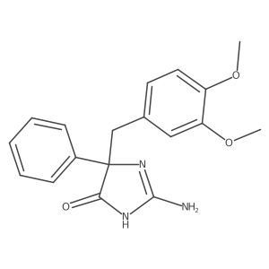 2-Amino-5-[(3,4-dimethoxyphenyl)methyl]-5-phenyl-4,5-dihydro-1H-imidazol-4-one结构式