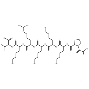 L-Alanyl-L-prolyl-L-lysyl-L-lysyl-L-lysyl-N~5~-(diaminomethylidene)-L-ornithyl-L-lysyl-L-valine结构式