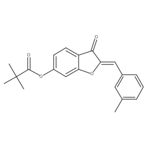 (2Z)-2-(3-methylbenzylidene)-3-oxo-2,3-dihydro-1-benzofuran-6-yl 2,2-dimethylpropanoate结构式